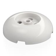 Brick Round 4 x 4 Dome Top with Round 2 x 2 Recessed, 4 Studs (White)