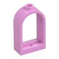 Window 1 x 2 x 2 2/3 with Rounded Top (Bright Pink)