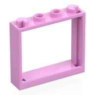 Window 1 x 4 x 3 without Shutter Tabs (Bright Pink)