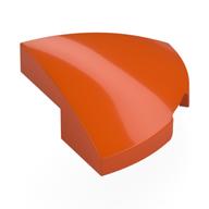 Brick Round Corner, Curved 2 x 2 x 2/3 Quarter Circle With 1 x 1 Bottom Cutout (Reddish Orange)