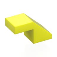 Brick Sloped 45° 2 x 1 with 2/3 Inverted Cutout and no stud (Vibrant Yellow)