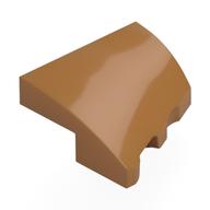 Brick Wedged, Curved 2 x 2 with Stud Notch Left (Medium Nougat)