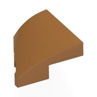 Brick Wedged, Curved 2 x 2 with Stud Notch Right (Medium Nougat)
