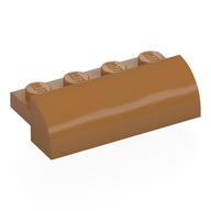 Brick Curved 2 x 4 x 1 (Medium Nougat)