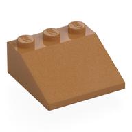Brick Sloped 33° 3 x 3 (Medium Nougat)
