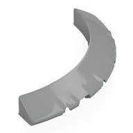 Brick Round, Sloped 30° 6 x 6 x 2/3 Corner (Light Bluish Gray)