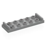 Plate Special 2 x 6 with 2 x 5 Studs and Door Stops on Top (Light Bluish Gray)