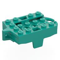 Vehicle Base, Roller Coaster Car 4 x 5 (Dark Turquoise)