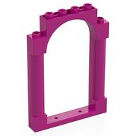 Panel 1 x 6 x 7 with 2 Columns and Arch (Magenta)