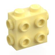 Brick Special 1 x 2 x 1 2/3 with 8 Studs on 3 Sides (Bright Light Yellow)