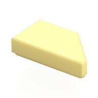 Tile 1 x 2 with Stud Notch Left (Bright Light Yellow)