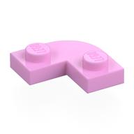 Plate Round Corner 2 x 2 with 1 x 1 Cutout (Bright Pink)