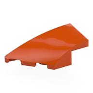 Brick Wedged, Curved 4 x 2 with Stud Notch Left (Reddish Orange)