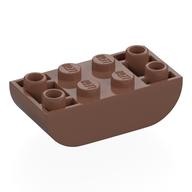 Brick Curved Inverted 2 x 4 Double (Medium Brown)