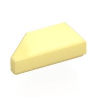 Tile 1 x 2 with Stud Notch Right (Bright Light Yellow)