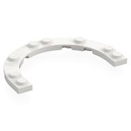 Plate Round Half 5 x 8 with 4 x 6 Round Cutout (White)
