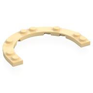 Plate Round Half 5 x 8 with 4 x 6 Round Cutout (Tan)