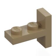 Bracket 1 x 2 with 1 x 2 Vertical Studs (Dark Tan)