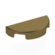 Tile Round 1 x 2 Half Circle (Metallic Gold)