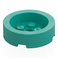 Brick Round 4 x 4 with Recessed Center (Dark Turquoise)