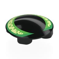 Plate Round 2 x 2 with Rounded Bottom with Yellowish Green/Lime/Green Cat Eye Print (Black)