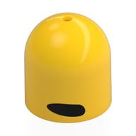 Helmet Dome, No Stud with Black Ovals / Eyes Print (Yellow)