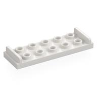 Plate Special 2 x 6 with 2 x 5 Studs and Door Stops on Top (White)
