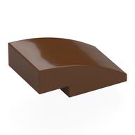 Brick Curved 3 x 2 No Studs (Reddish Brown)