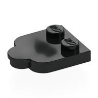 Plate Special 2 x 3 with Cloud Edge (Black)
