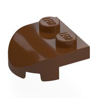 Brick Wedged, Rounded 2 x 2 with Curved Front, 2 Studs (Reddish Brown)