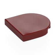 Tile Round 2 x 2 Half Circle (Dark Red)