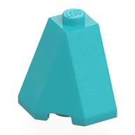 Brick Wedged, Sloped 65° 2 x 2 x 2 Corner (Medium Azure)