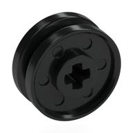 Wheel 18 x 8 with Fake Bolts and Shallow Spokes and Axle Hole (Black)