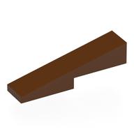 Brick Sloped 1 x 4 with 1 x 2 Cutout (Reddish Brown)