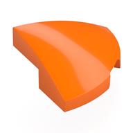 Brick Round Corner, Curved 2 x 2 x 2/3 Quarter Circle With 1 x 1 Bottom Cutout (Orange)