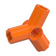 Technic Axle and Pin Connector Angled Triple [120° Offset] (Orange)