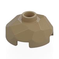 Rock Boulder 2 x 2 x 2/3, Top (Dark Tan)