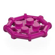 Plate Special 2 x 2 with Bar Frame Octagonal, Reinforced, Completely Round Studs (Magenta)