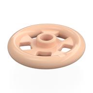 Plate Special Round 1 x 1 Stud with 3 x 3 Ring Around (Light Nougat)
