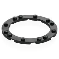 Plate 8 x 8 Round with 6 x 6 Round Cutout (Black)
