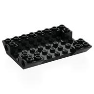 Brick Sloped Inverted 45° 6 x 8 Double with Pin Holes on Sides, 1 x 4 Cutout On Side (Black)