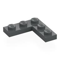 Plate 3 x 3 Corner (Dark Bluish Gray)
