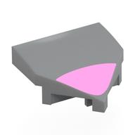 Brick Wedged, Curved 2 x 2 with Stud Notches with Bright Pink Band Print (Light Bluish Gray)