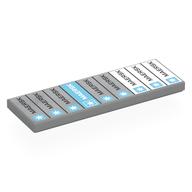 Tile 2 x 6 with Grey, Azure, White MEARSK Shipping Containers Print (Light Bluish Gray)