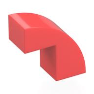 Brick Curved 1 x 2 x 1 2/3 with 1 Cutout (Coral)