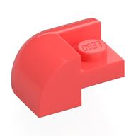 Brick Round, Curved 2 x 2 x 1, Corner (Coral)
