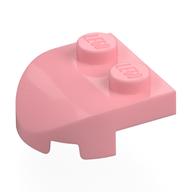 Brick Wedged, Rounded 2 x 2 with Curved Front, 2 Studs (Warm Pink)