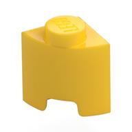 Brick Round, Quarter 1 x 1 (Yellow)