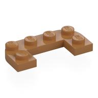 Plate Round Half 2 x 4 with 1 x 2 Cutout (Medium Nougat)