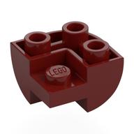 Brick Curved Inverted 2 x 2 x 1, Corner (Dark Red)